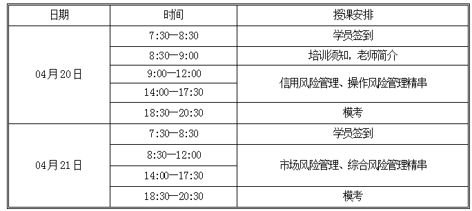 金融风险与监管证书FRR-2018年4月《郑州市》培训通知